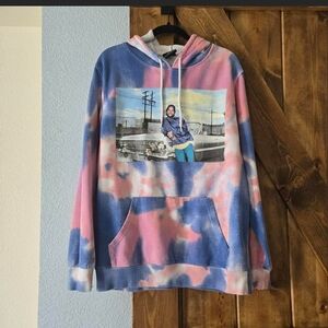 Boyz N The Hood Graphic Tie-dye Hoodie in Blue and Pink